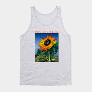 Pea Patch Life Sunflower Aesthetic Floral Orange Bloom Gardeners Tank Top